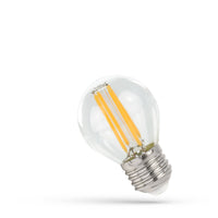 lampada LED a filamento P45 attacco E27 6W luce calda bianca 2700K