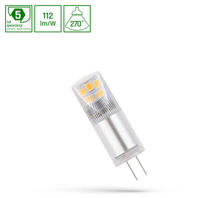 Spectrum LED G4 12V 2W 280 lumen NW 4000K, 270° angolo di radiazione, IP20 - non dimmerabile