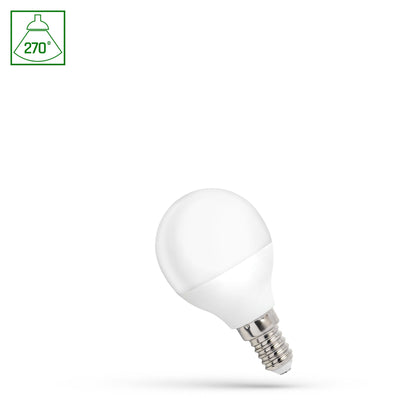 Lampada LED Spectrum G45 E14 1W 230V 4000K neutra con 90 lumen e angolo di radiazione di 270°