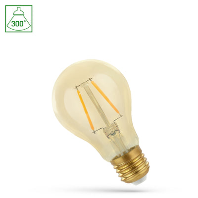 Spectrum LED A60 E27 lamp 4.9W 490 lumen 2400K warm white COG technology 230V retro design IP20 17000 h lifespan