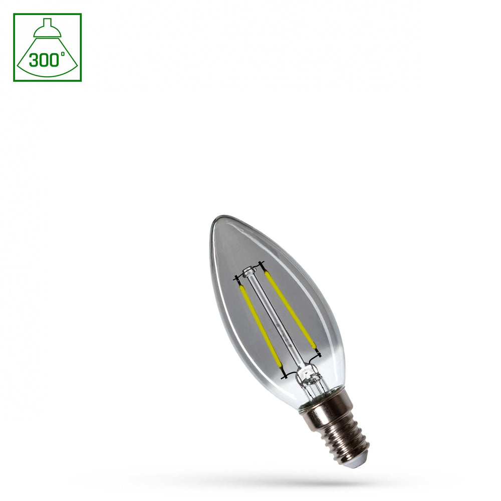 Led candle C35 E14 230V 3W 4000K NW 150 useful lumen spectrum lamp for indoor lighting