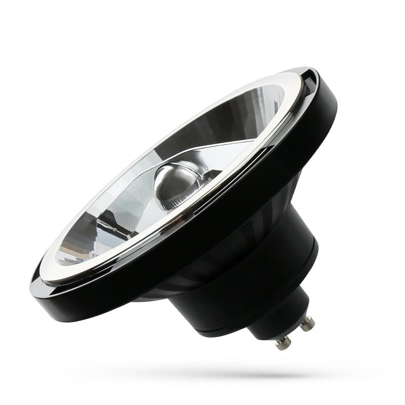 Spectrum LED AR111 GU10 12W black, 4000K neutral white, 45° beam, 1050 lumens, CRI >80, 230V, 2-year warranty