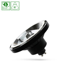 LED AR111 GU10 230V 12W COB 15° NW black spectrum lamp with 860 lumens and 4000K for intensely focused lighting