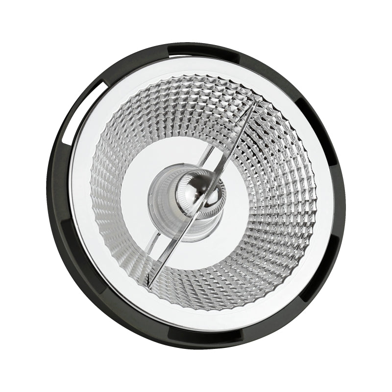 LED AR111 GU10 230V 12W COB 15° NW black spectrum lamp with 860 lumens and 4000K for intensely focused lighting