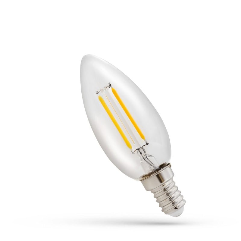 Lampadina a candelabro a LED Spectrum E14 1W 4000K bianco neutro, 120 lumen, angolo di emissione di 300°, CRI 80, durata di 17.000 ore