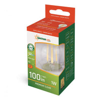 Lampadina LED Spectrum G45 E14 2700K 230V 1W bianco caldo, 100 lumen, angolo del fascio di 300°, a risparmio energetico e durevole