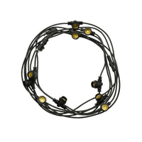 Spectrum 5m LED string lights, 10xE27, black, IP44, 250V, indoor/outdoor, -20/+40°C