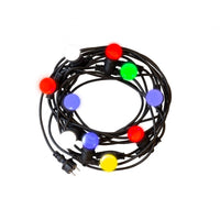 Spectrum 5m LED string lights, 10xE27, black, IP44, 250V, indoor/outdoor, -20/+40°C
