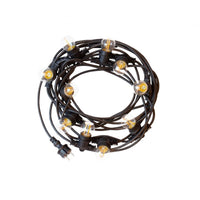Spectrum 5m LED string lights, 10xE27, black, IP44, 250V, indoor/outdoor, -20/+40°C