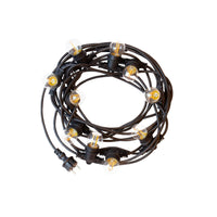 Spectrum 5m LED string lights, 10xE27, black, IP44, 250V, indoor/outdoor, -20/+40°C