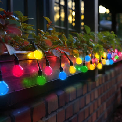 Spectrum 5m LED string lights, 10xE27, black, IP44, 250V, indoor/outdoor, -20/+40°C