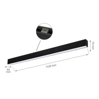 Spectrum ALLDAY GO LED ceiling light 36W 230V 4000K 4900 lumens IP20 Black sensor 112cm surface mount